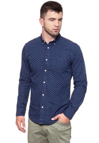 Wrangler - KOSZULA WRANGLER 1PKT BUTTON DOWN SHI DARK INDIGO W5931LH1E. Typ kołnierza: button down
