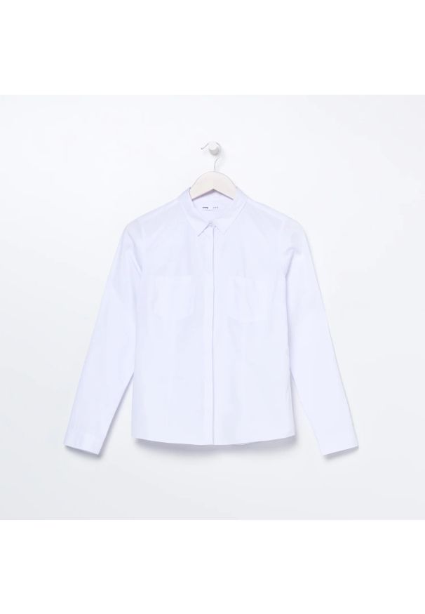 Sinsay - Koszula z kieszeniami - Biały. Kolor: biały