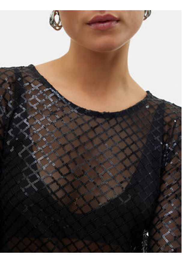 Vero Moda Bluzka Safina 10317016 Czarny Regular Fit. Kolor: czarny. Materiał: syntetyk
