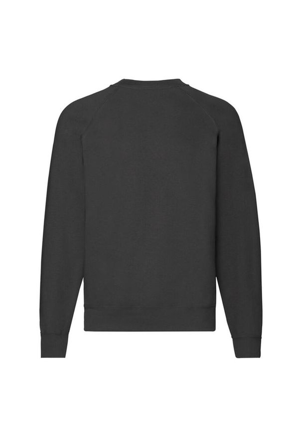 FRUIT OF THE LOOM - Klasyczna Bluza Raglanowa Unisex Dla Dorosłych. Kolor: czarny. Długość rękawa: raglanowy rękaw
