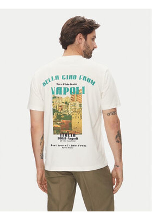 Marc O'Polo Denim T-Shirt 500 0007 261 Écru Oversize. Typ kołnierza: polo. Materiał: bawełna
