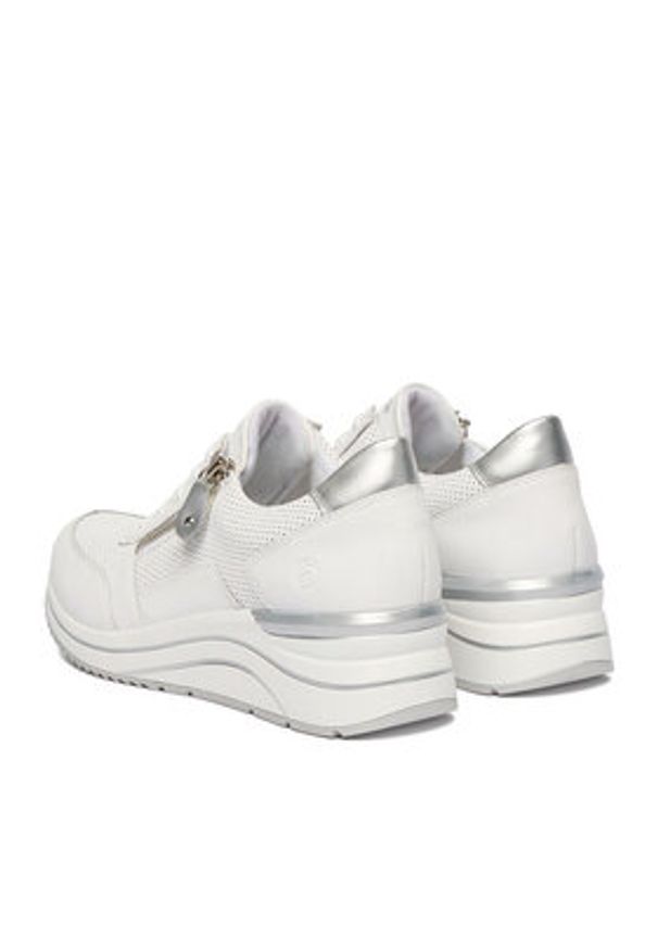 Remonte Sneakersy D0T06-80 Biały. Kolor: biały. Materiał: skóra, syntetyk