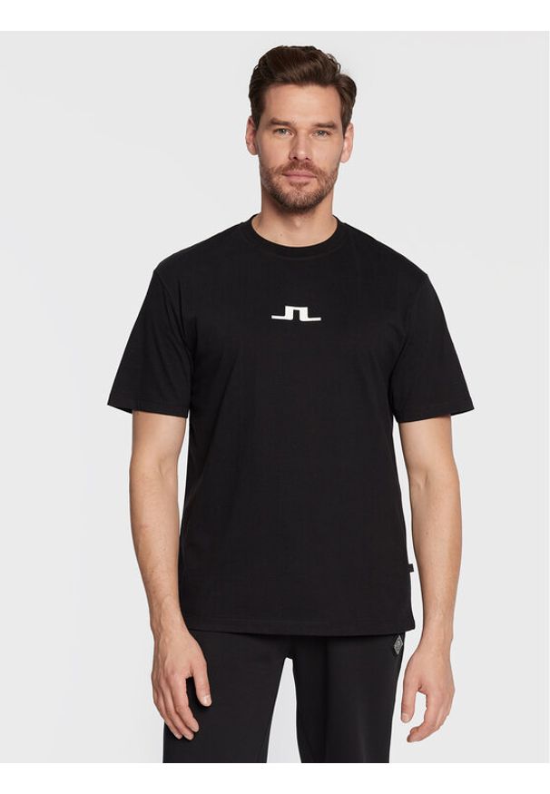 J.Lindeberg T-Shirt Darcy Printed FMJT07212 Czarny Relaxed Fit. Kolor: czarny. Materiał: bawełna