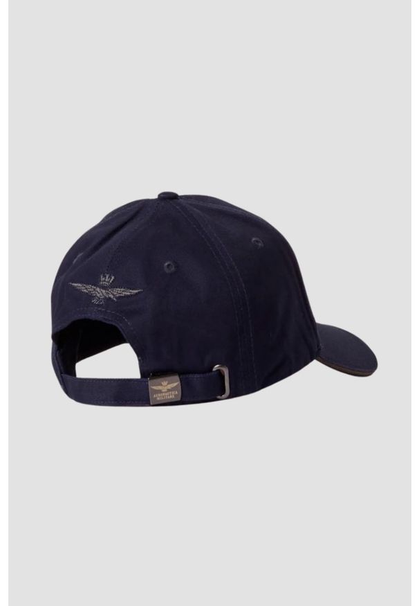 Aeronautica Militare - AERONAUTICA MILITARE Granatowa czapka męska Embroidered. Kolor: niebieski