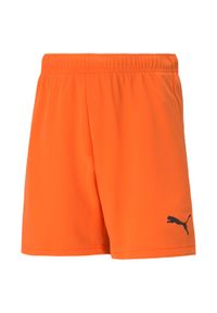 Spodenki dla dzieci Puma teamRISE Short Jr. Kolor: żółty, czarny, wielokolorowy, pomarańczowy. Styl: sportowy #1