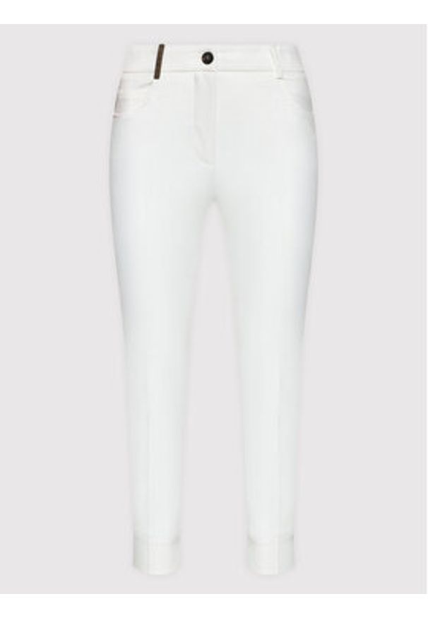 PESERICO - Peserico Spodnie materiałowe P04855J0 Biały Regular Fit. Kolor: biały. Materiał: bawełna