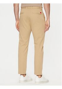 Hugo - HUGO Chinosy 50533851 Beżowy Slim Fit. Kolor: beżowy. Materiał: bawełna #4