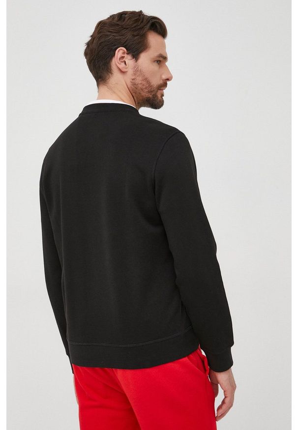 BOSS bluza bawełniana BOSS CASUAL męska kolor czarny gładka. Okazja: na co dzień. Kolor: czarny. Materiał: bawełna. Wzór: gładki. Styl: casual