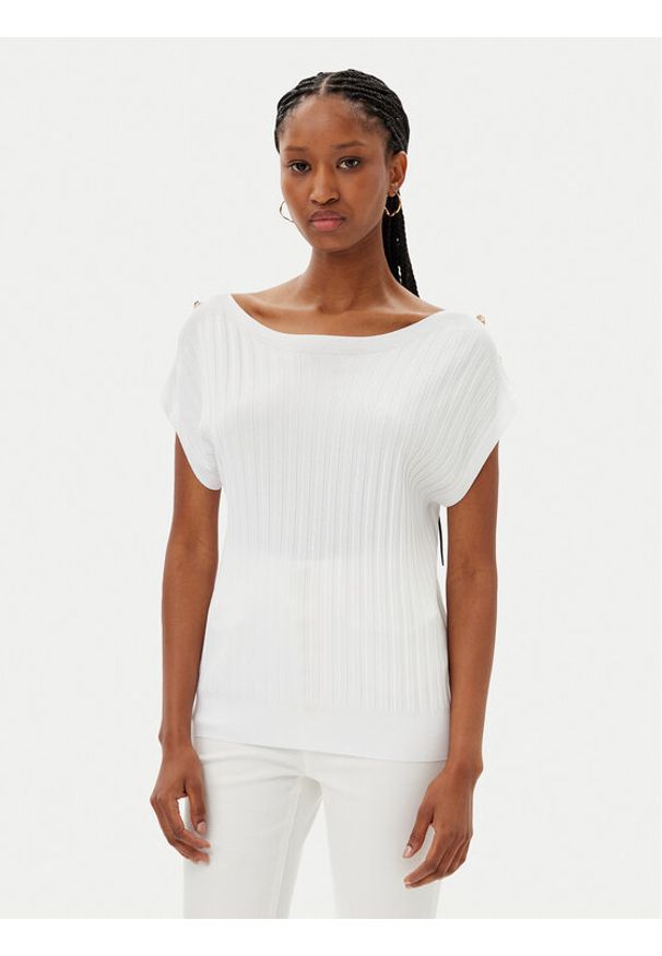 MET Bluzka M10 242MG Biały Regular Fit. Kolor: biały. Materiał: syntetyk