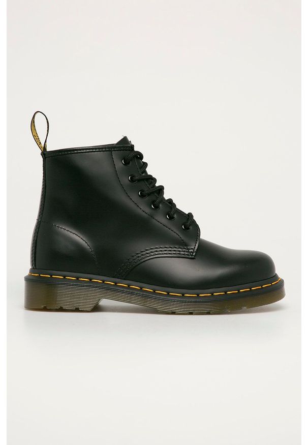 Dr. Martens - Workery skórzane 101 YS. Nosek buta: okrągły. Zapięcie: sznurówki. Kolor: czarny. Materiał: skóra