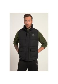 JAY-PI - Męska Kamizelka trekkingowa outdoor stójka podszewka pluszowa. Typ kołnierza: kołnierzyk stójkowy. Kolekcja: plus size. Kolor: czarny. Materiał: poliester, materiał