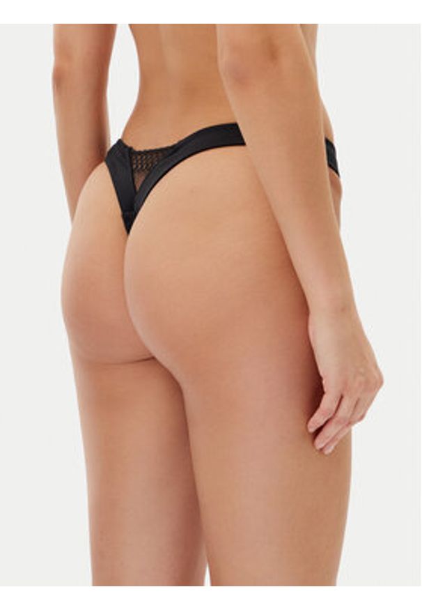 BOSS Stringi Eyelet 50540420 Czarny. Kolor: czarny. Materiał: syntetyk