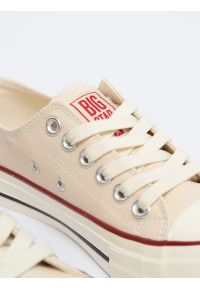 Big-Star - Trampki męskie niskie beżowe NN174100 801. Kolor: beżowy. Materiał: materiał, dresówka, jeans. Styl: sportowy