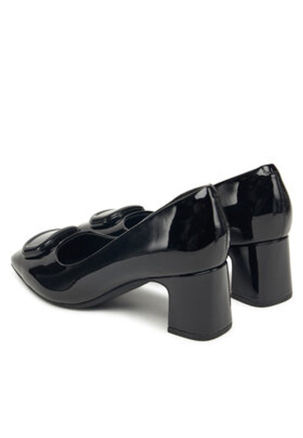 Clarks Czółenka Fernie Trim 26183037 Czarny. Kolor: czarny. Materiał: lakier, skóra