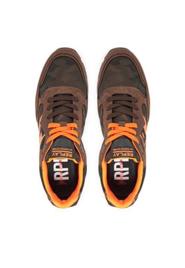 Replay - REPLAY Sneakersy GMS68 .000.C0096T Brązowy. Kolor: brązowy. Materiał: materiał
