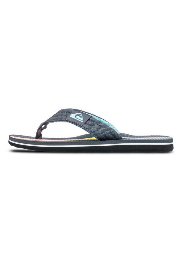 Quiksilver - Sandały chłopięce MOLOKAI LAYBACK. Kolor: szary, niebieski, wielokolorowy. Materiał: bawełna. Sezon: lato