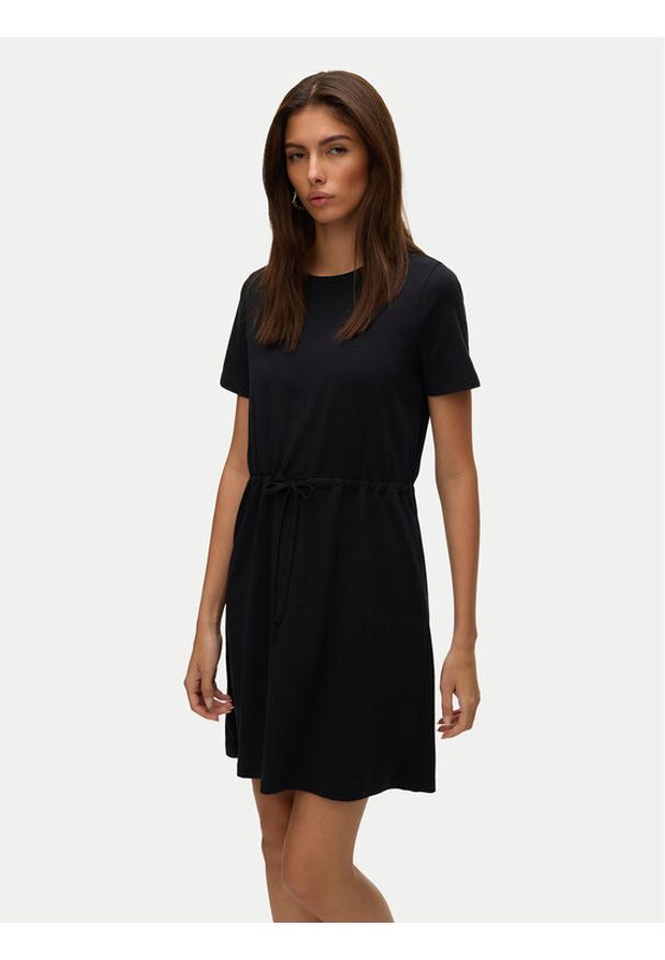 Vero Moda Sukienka codzienna Luna 10325626 Czarny Regular Fit. Okazja: na co dzień. Kolor: czarny. Materiał: bawełna. Typ sukienki: proste. Styl: casual