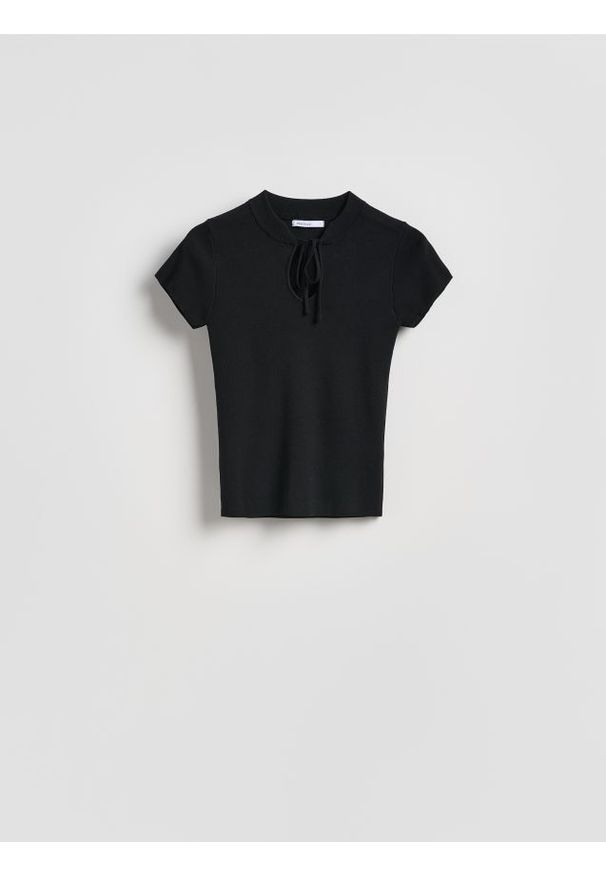 Reserved - Bluza z wiskozą - czarny. Kolor: czarny. Materiał: wiskoza