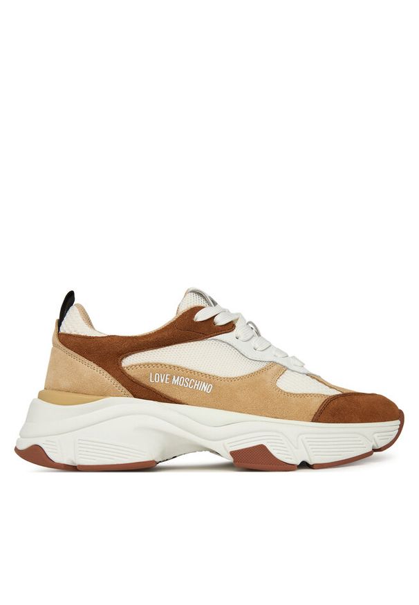 Love Moschino - Sneakersy LOVE MOSCHINO. Kolor: beżowy