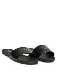 Calvin Klein Jeans Klapki Flat Sandal Slide Mg YW0YW01697 Czarny. Kolor: czarny. Materiał: skóra #5