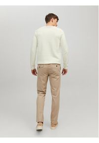 Jack & Jones - Jack&Jones Sweter 12157321 Écru Regular Fit. Materiał: bawełna