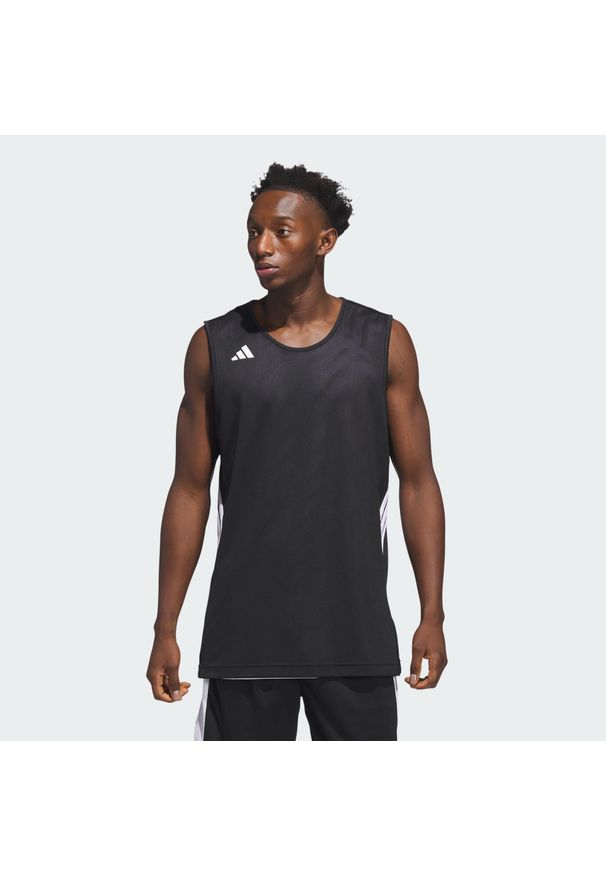 Adidas - Koszulka 3G Speed Reversible Basketball AEROREADY. Kolor: czarny, biały, wielokolorowy. Sport: koszykówka