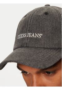 Guess Jeans Czapka z daszkiem M4BZ26 WF8V1 Czarny. Kolor: czarny. Materiał: bawełna, materiał