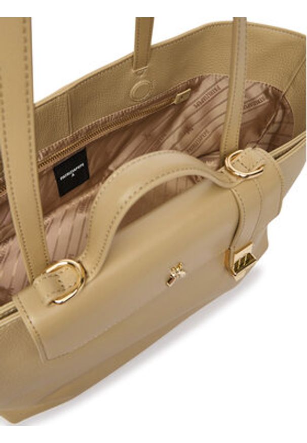 Patrizia Pepe Torebka 8B0289/L178-B862 Beżowy. Kolor: beżowy. Materiał: skórzane