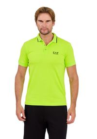 EA7 Emporio Armani - EA7 Zielona męska koszulka polo, Rozmiar XL. Typ kołnierza: polo. Kolor: zielony #3