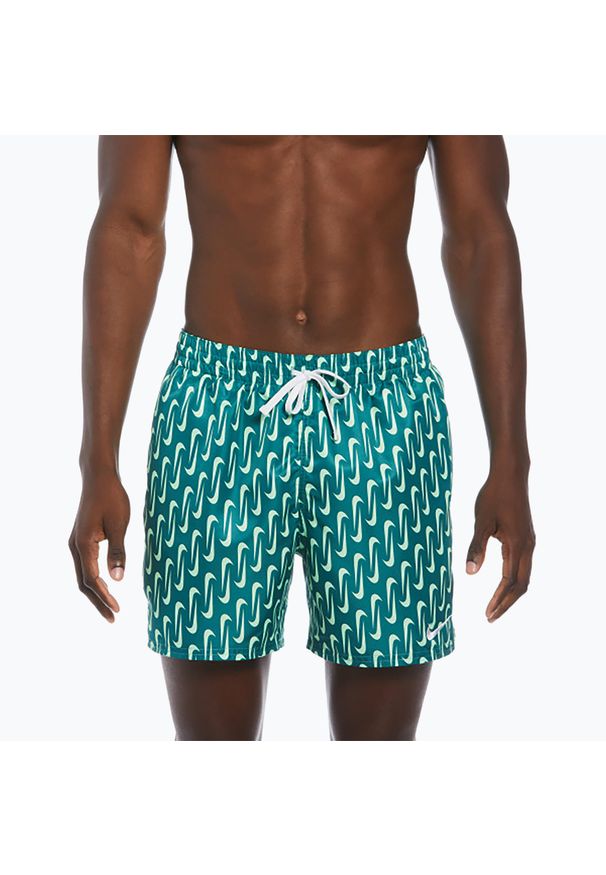 Nike Swim - Szorty kąpielowe męskie Nike Swoosh Link 5" Volley. Kolor: niebieski