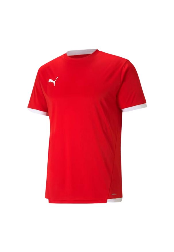 Puma - Męska Koszulka TeamLIGA. Kolor: czerwony. Sport: turystyka piesza