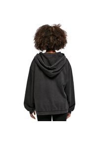 BUILD YOUR BRAND - Damska Bluza Z Kapturem Acid Wash Oversized Hoodie. Typ kołnierza: kaptur. Kolor: czarny