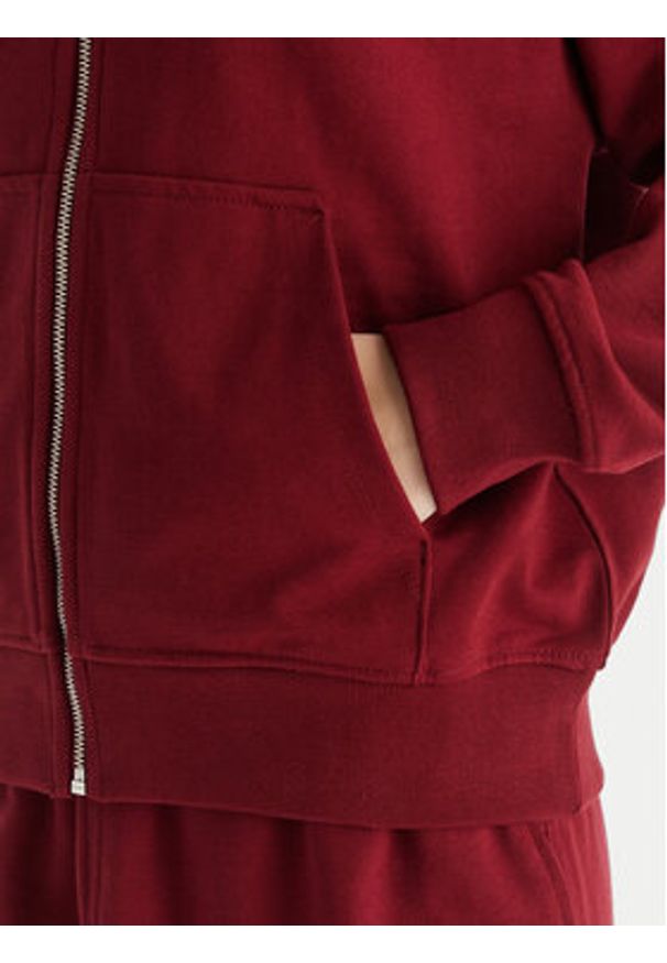 Calvin Klein Jeans Bluza Monologo LV047B270G Bordowy Regular Fit. Kolor: czerwony. Materiał: bawełna