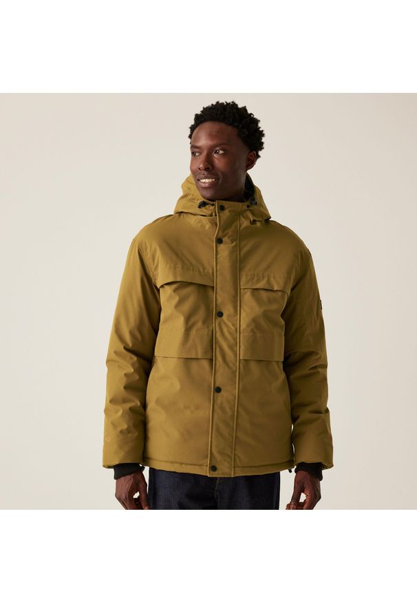 Regatta - Kurtka turystyczna męska Ronin II wodoodporna ocieplana. Kolor: brązowy. Materiał: puch. Sport: turystyka piesza