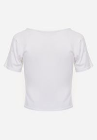 Renee - Biały Top z Bawełny Ozdobiony Guzikami przy Dekolcie Nediva. Okazja: na co dzień. Kolor: biały. Materiał: bawełna. Wzór: aplikacja. Styl: casual #6