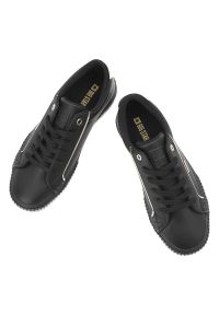 Big-Star - Czarne Sneakersy Big Star Modne Obuwie Damskie. Okazja: na co dzień. Zapięcie: sznurówki. Kolor: czarny. Materiał: materiał #6