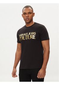 Versace Jeans Couture T-Shirt 76GAHT00 Czarny Regular Fit. Kolor: czarny. Materiał: bawełna #1
