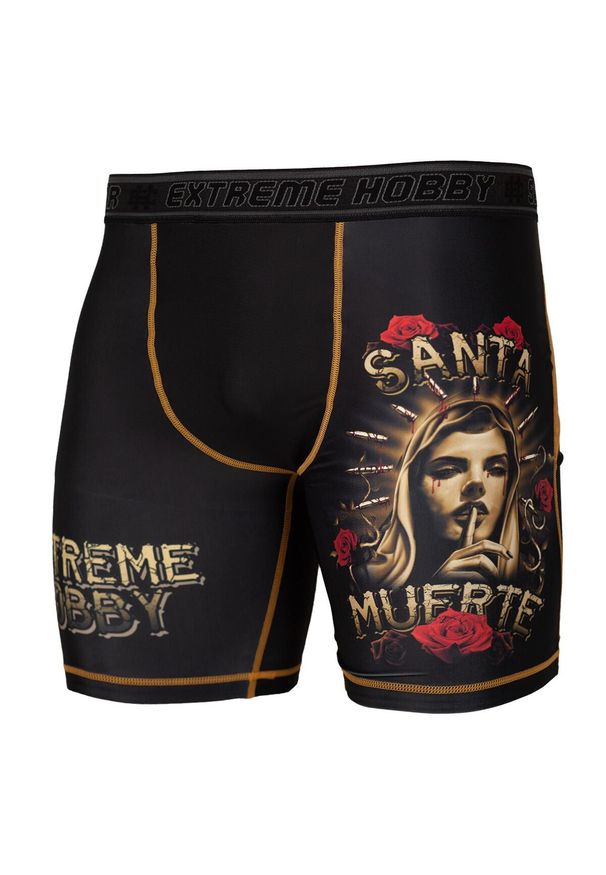 Spodenki Vale Tudo do MMA męskie EXTREME HOBBY SANTA MUERTE. Kolor: czarny. Materiał: poliester, elastan