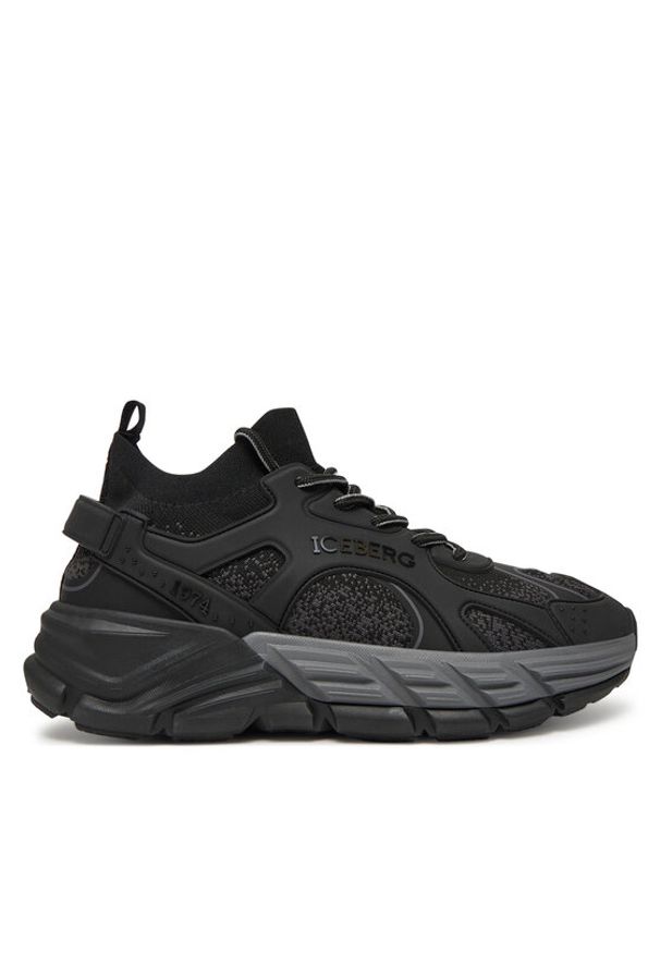 Iceberg Sneakersy IUSOCK Czarny. Kolor: czarny. Materiał: materiał