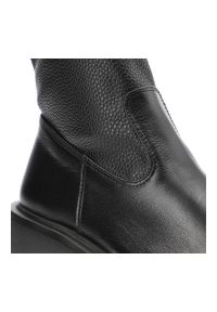 Czarne Botki Armodo Modne Buty Damskie. Okazja: na co dzień. Kolor: czarny. Materiał: skóra. Szerokość cholewki: normalna. Styl: casual, elegancki #7