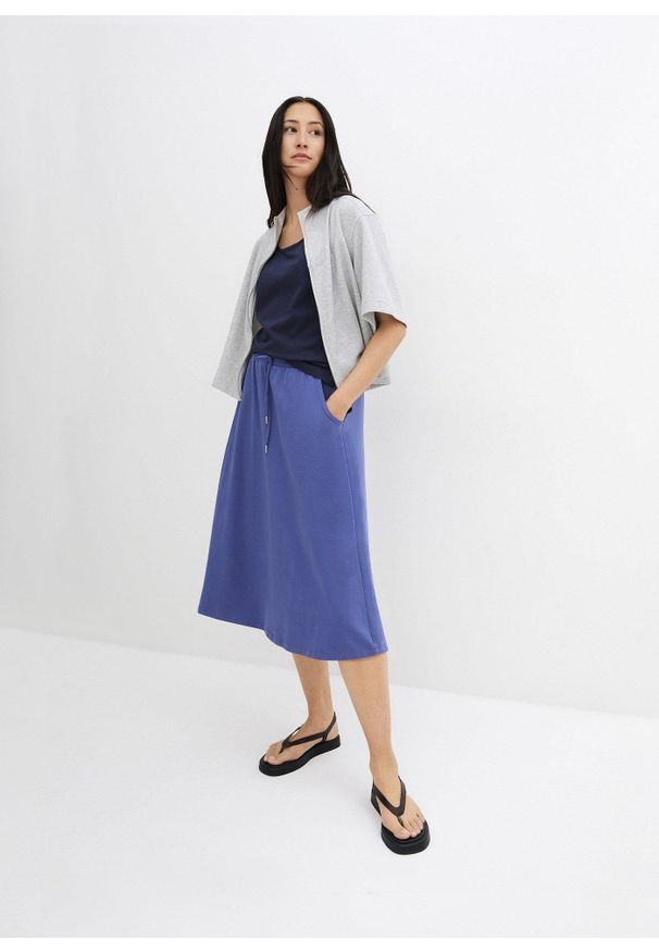 bonprix - Długi top z czystej bawełny (5 sztuk). Kolor: czerwony. Materiał: bawełna. Długość: długie. Wzór: gładki, jednolity, melanż