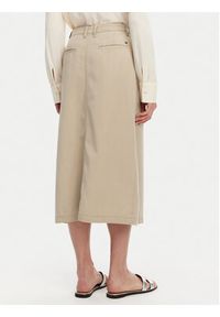 TOMMY HILFIGER - Tommy Hilfiger Spódnica midi WW0WW44726 Beżowy Regular Fit. Kolor: beżowy. Materiał: lyocell