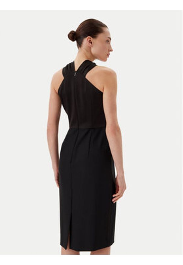 BOSS Sukienka koktajlowa Datinar 50538291 Czarny Slim Fit. Kolor: czarny. Materiał: wiskoza. Styl: wizytowy