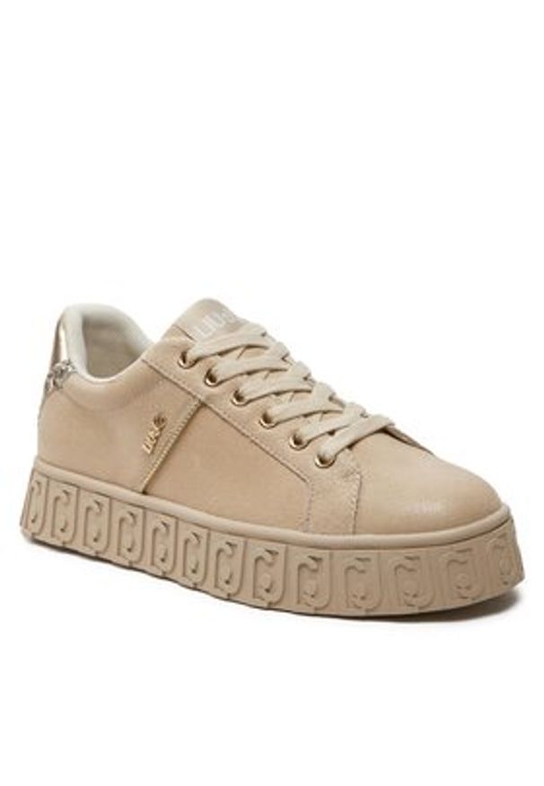 Liu Jo Sneakersy Lovely 03 BA4121 PX049 Beżowy. Kolor: beżowy. Materiał: skóra