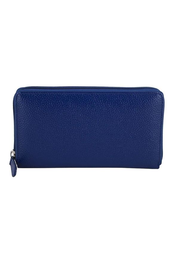 Barberini's - Portfel skórzany BARBERINI'S granatowy D-8320-4. Kolor: niebieski. Materiał: skóra