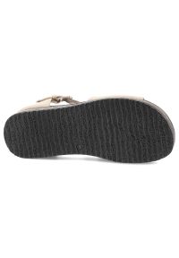 Sandały damskie Artiker, cholewka ze skóry naturalnej licowej pasek wokół kostki z regulacją na klamrę, beżowe, 58C0545. Zapięcie: klamry. Kolor: beżowy. Materiał: skóra #3