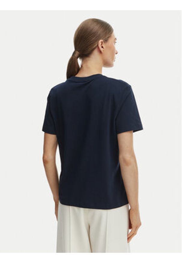 TOMMY HILFIGER - Tommy Hilfiger T-Shirt WW0WW48699 Granatowy Regular Fit. Kolor: niebieski. Materiał: bawełna