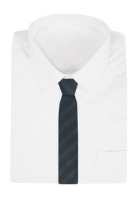 Krawat Męski - Angelo di Monti - Grafit i Granat, Paski. Kolor: niebieski. Materiał: tkanina. Wzór: paski. Styl: elegancki, wizytowy