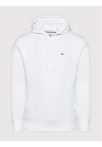 Tommy Jeans Bluza Tjm Fleece Hoodie DM0DM09593 Biały Regular Fit. Kolor: biały. Materiał: bawełna, syntetyk