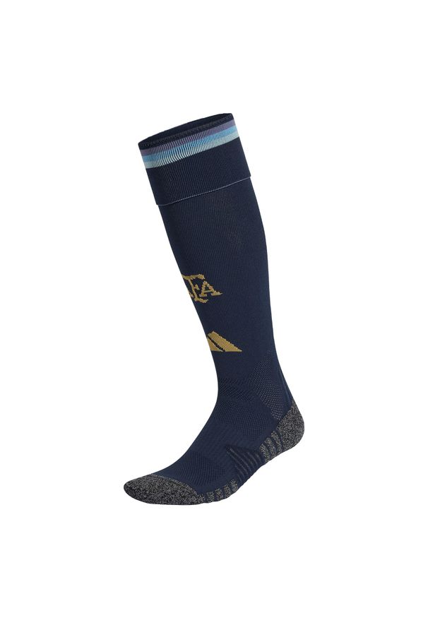 Adidas - Getry podstawowe Argentyna 26. Kolor: niebieski, wielokolorowy, brązowy, żółty. Sport: piłka nożna